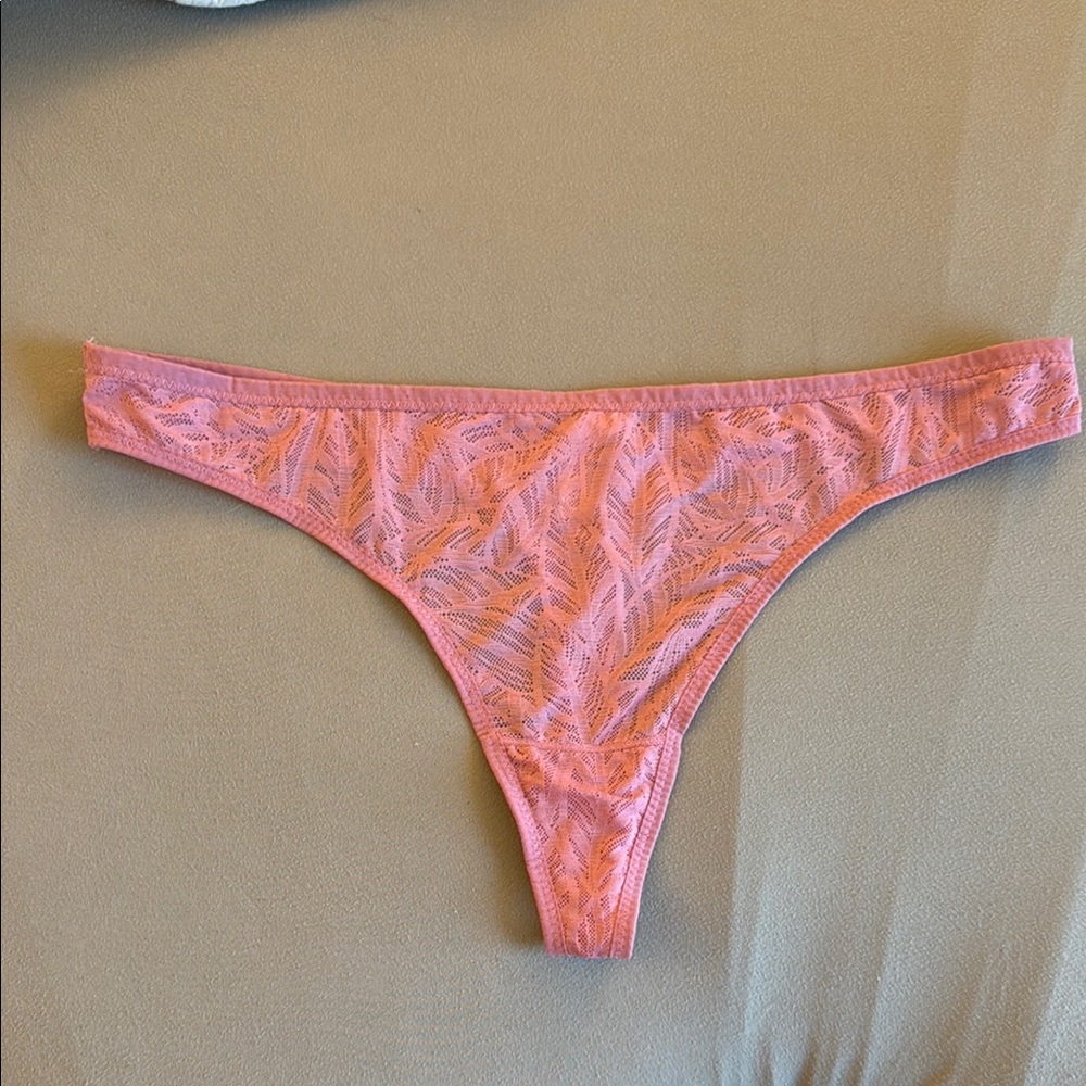 Pink Patterned Thong